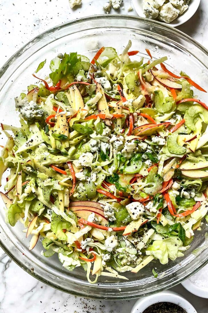 Celery Slaw With Blue Cheese foodiecrush.com