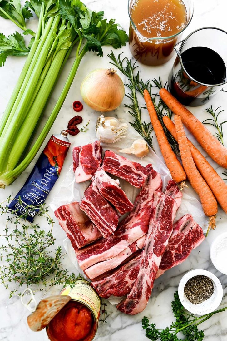 Red Wine Braised Short Ribs 3 Braised Short Ribs Recipe ingredients | foodiecrush.com