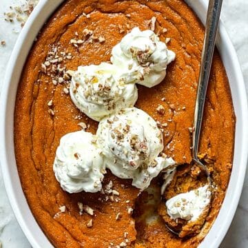 Sweet Potato Souffle with Whip Cream foodiecrush.com