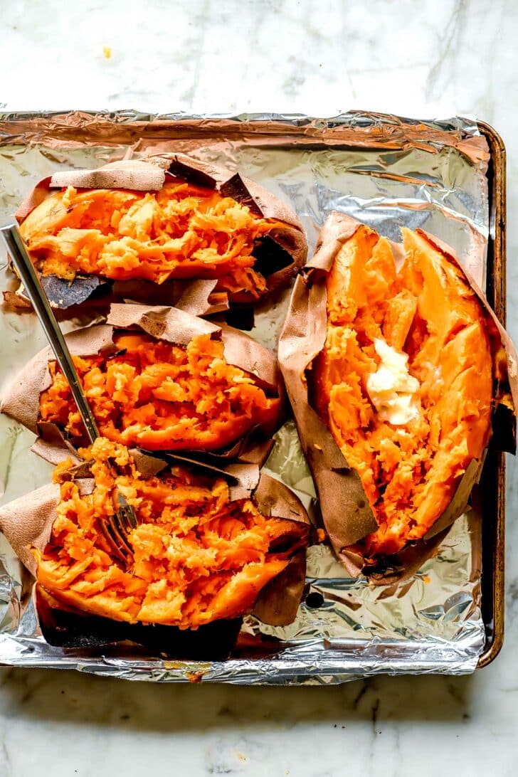 The BEST Baked Sweet Potatoes foodiecrush.com