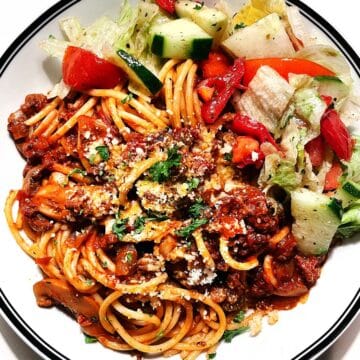 The BEST Spaghetti and Meat Sauce foodiecrush.com