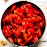 Sliced roasted red peppers foodiecrush.com