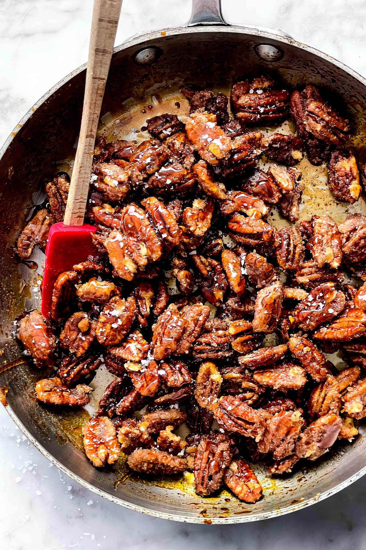 EASY Candied Pecans (No Egg Whites) foodiecrush