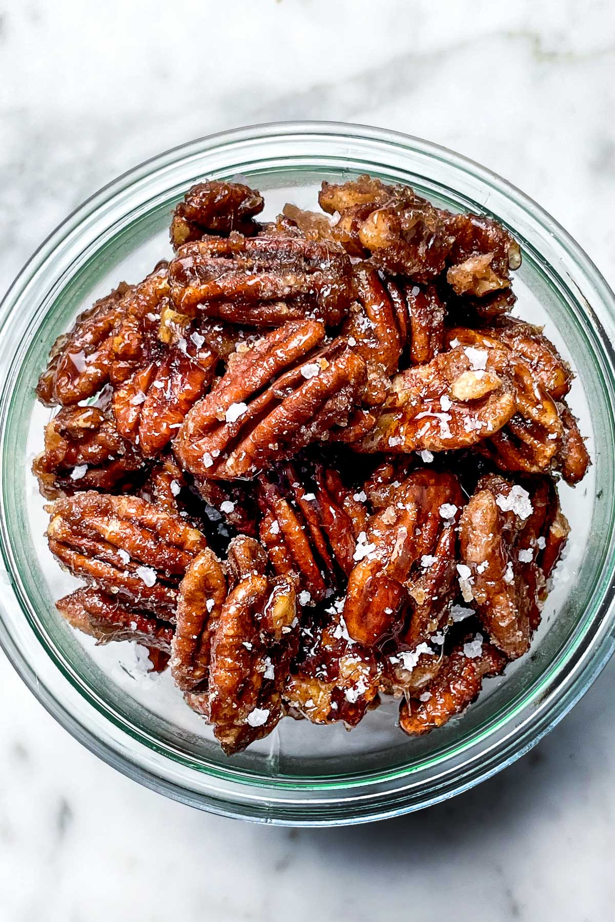 EASY Candied Pecans (No Egg Whites) foodiecrush