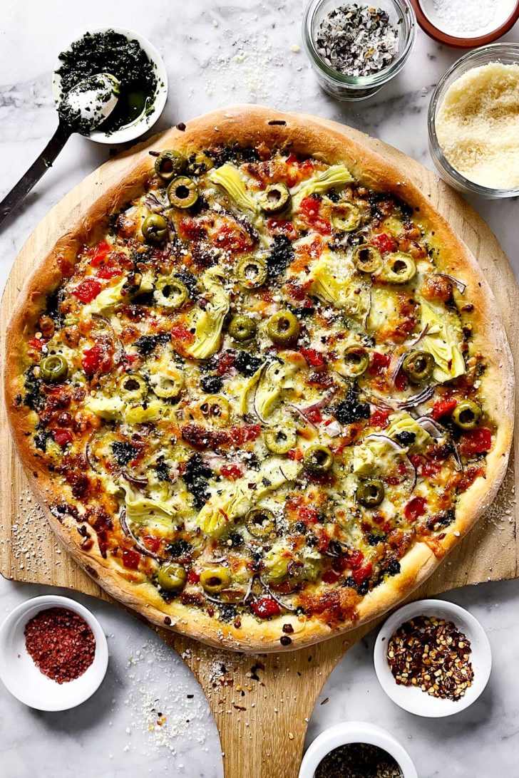 Mediterranean Pizza foodiecrush.com