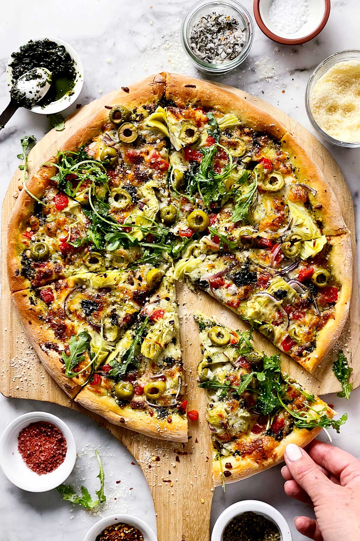Mediterranean Pizza | foodiecrush.com