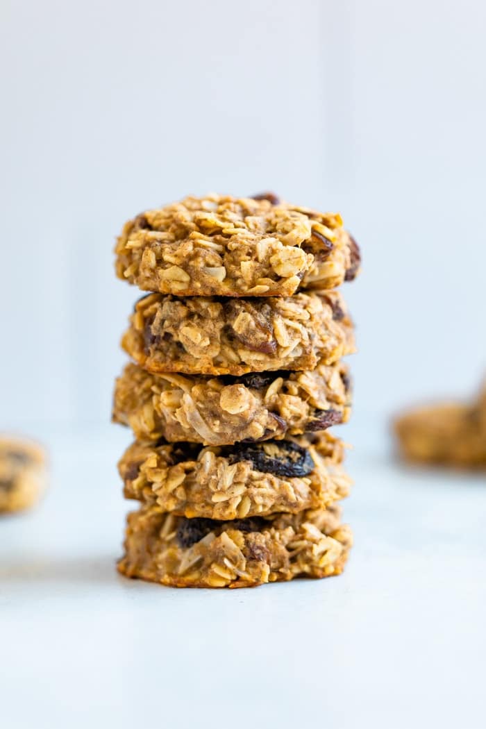 Oatmeal Raisin Protein Cookies from eatingbirdfood.com on foodiecrush.com