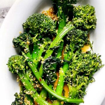 Asian Broccolini with Ginger foodiecrush.com