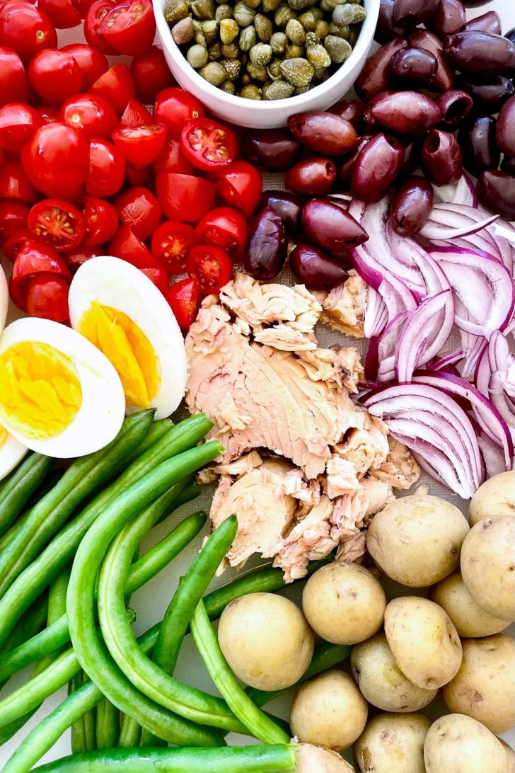 Nicoise Salad Ingredients foodiecrush.com