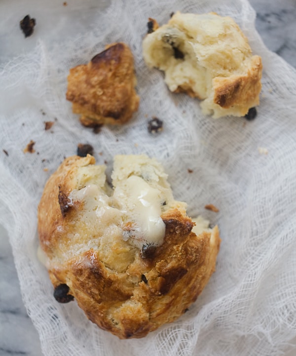 Irish Soda Bread Scones with Salty Whiskey Butter from acozykitchen.com on foodiecrush.com
