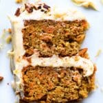 Slice of The Best Carrot Cake foodiecrush.com