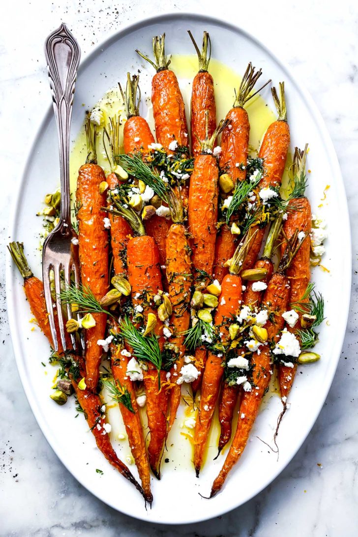 Roasted Carrots with Dill Gremolata foodiecrush.com