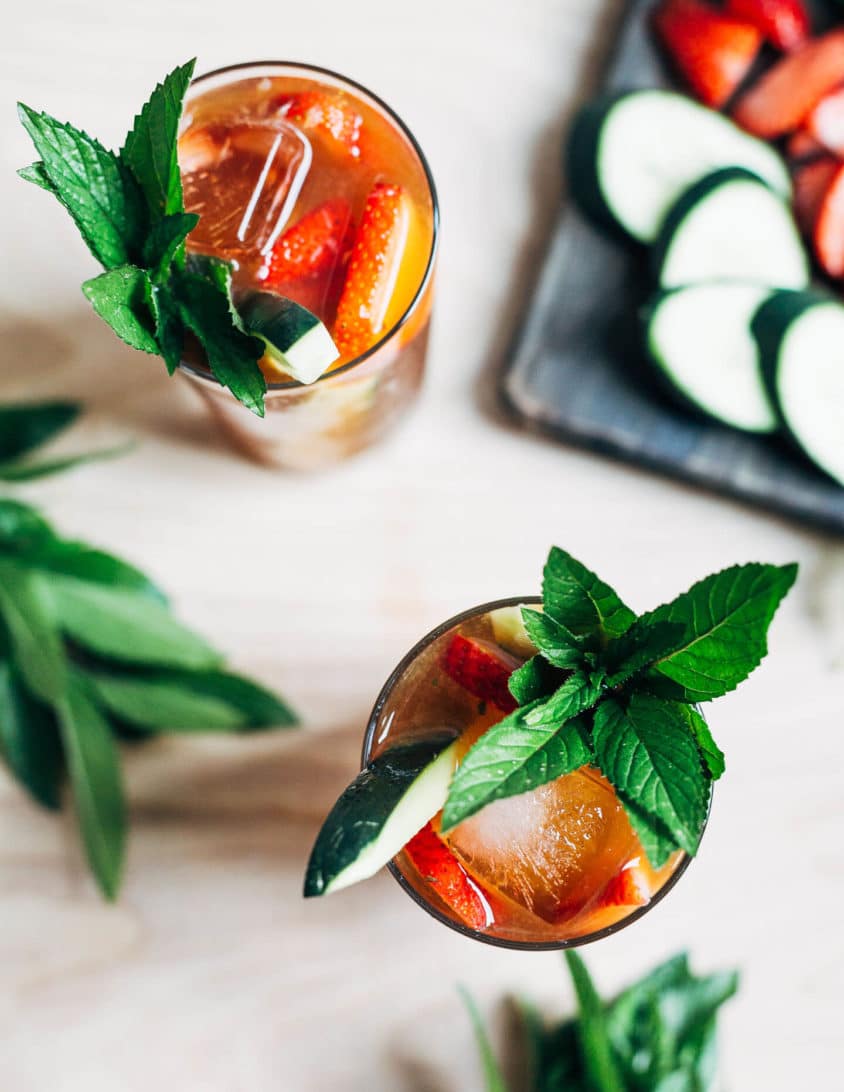 Classic Pimm's Cup Cocktails from brooklynsupper.com on foodiecrush.com