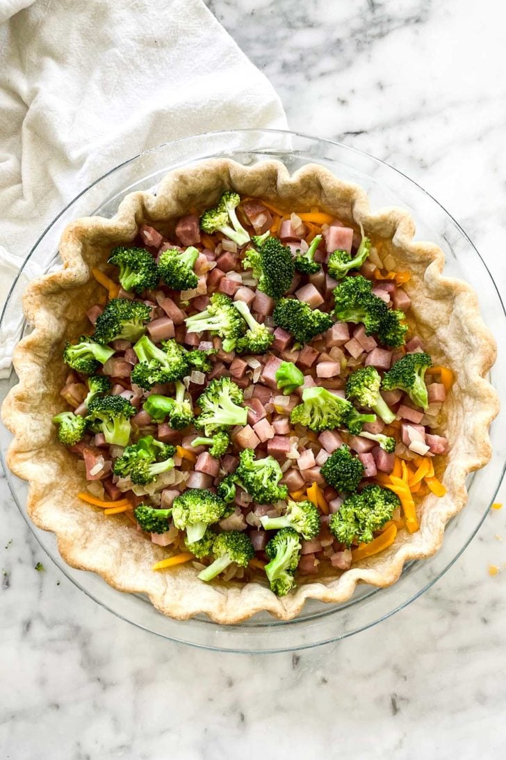 Ham and Broccoli Quiche | foodiecrush.com