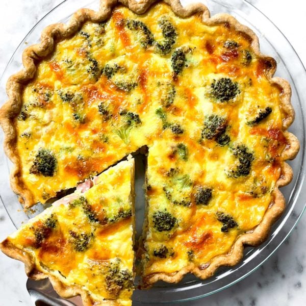 Ham and Broccoli Quiche | foodiecrush.com