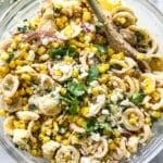 Mexican Corn Pasta Salad foodiecrush.com