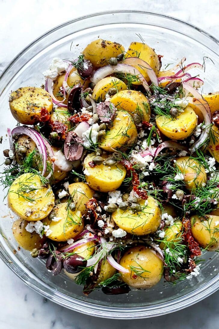 Greek Potato Salad foodiecrush.com 