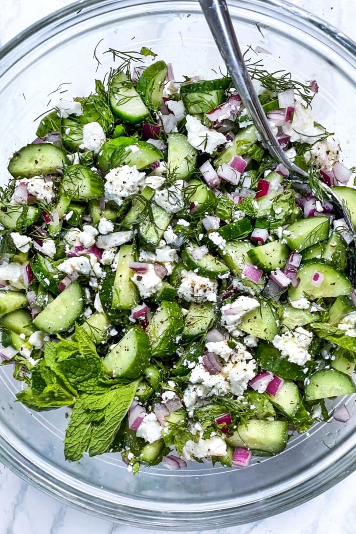Cucumber and Feta Salad foodiecrush.com