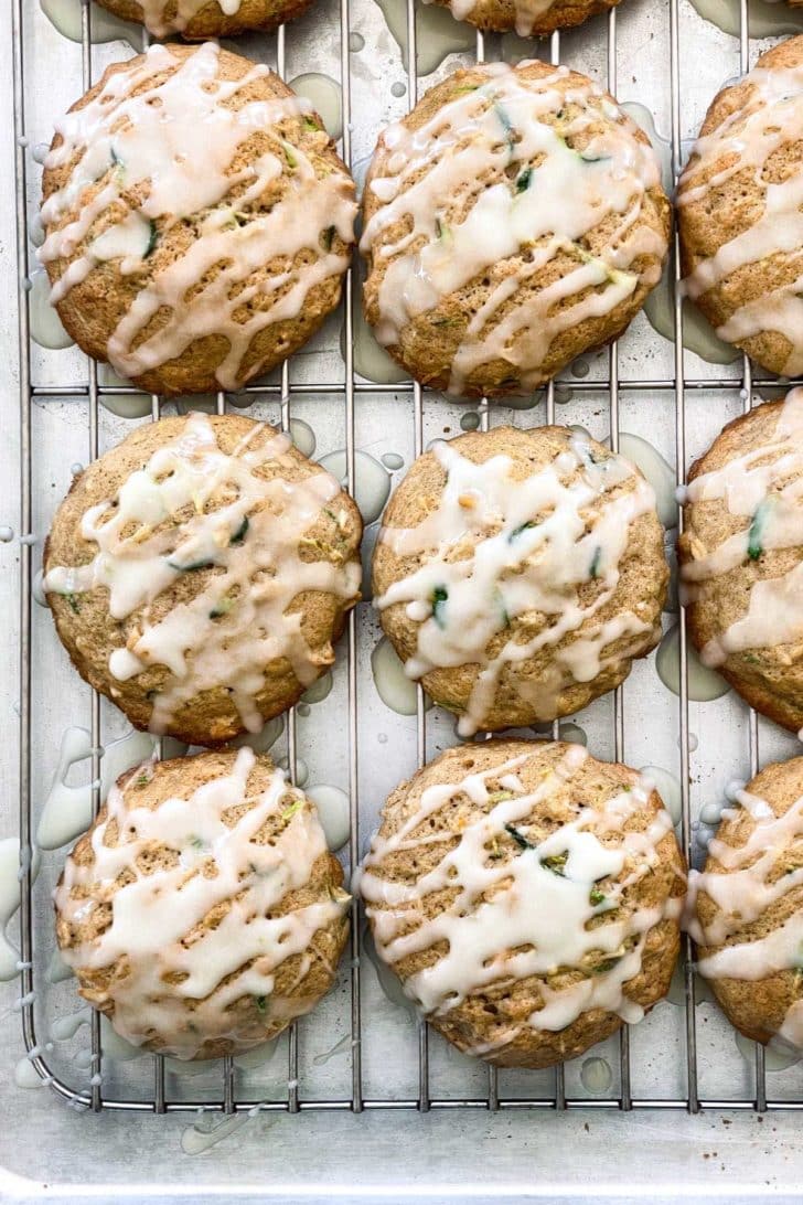 Zucchini Cookies with Lemon Glaze foodiecrush.com