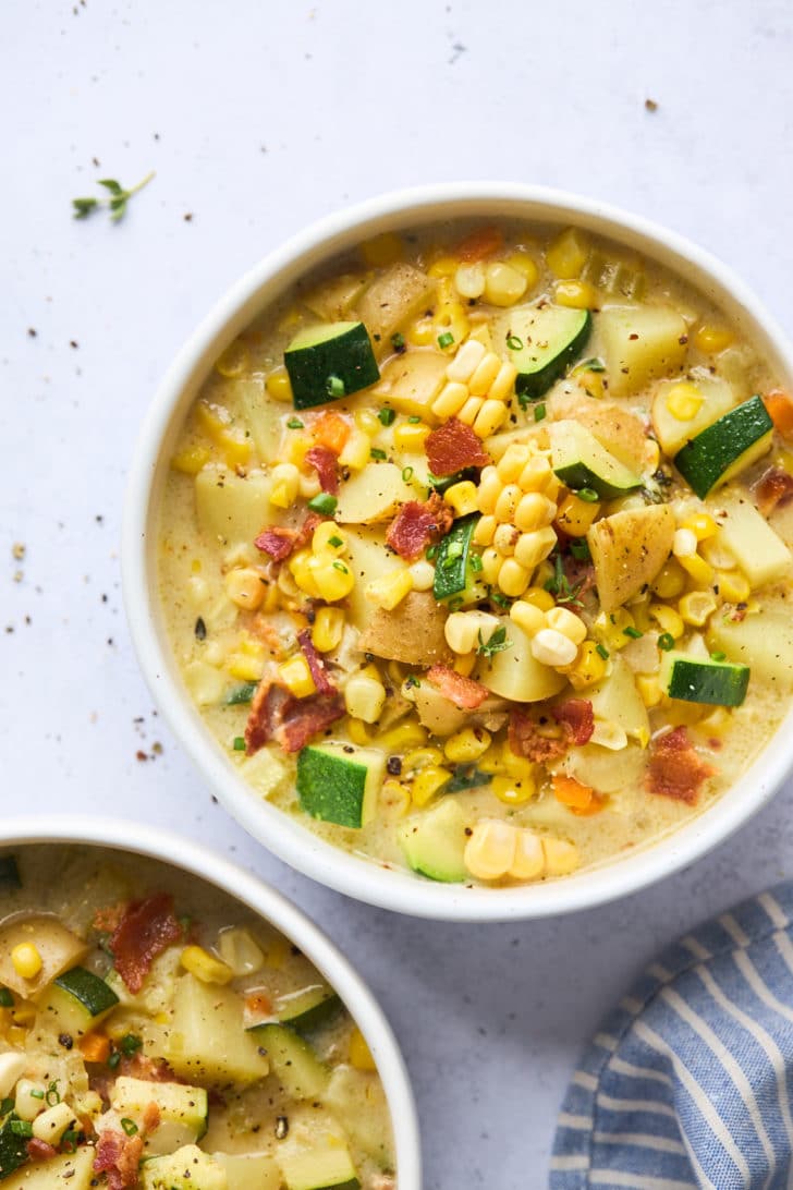 Summer Corn Chowder from oliveandmango.com on foodiecrush.com