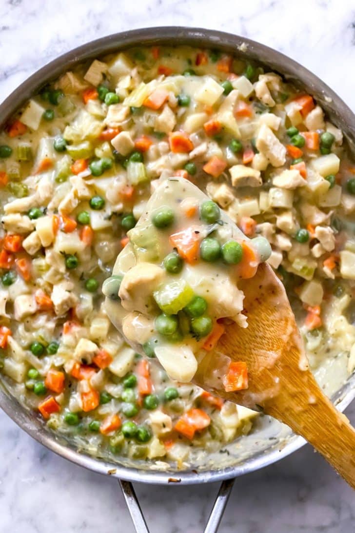 The BEST Chicken Pot Pie with cream cheese filling foodiecrush.com