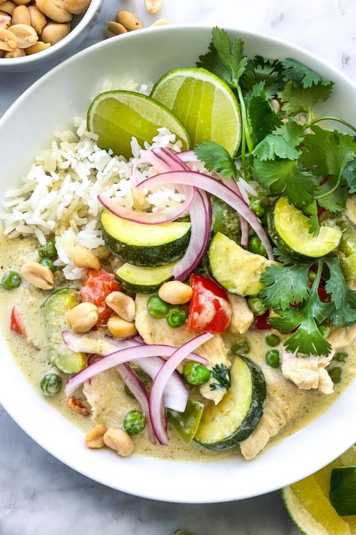 Thai Green Curry with Chicken foodiecrush.com