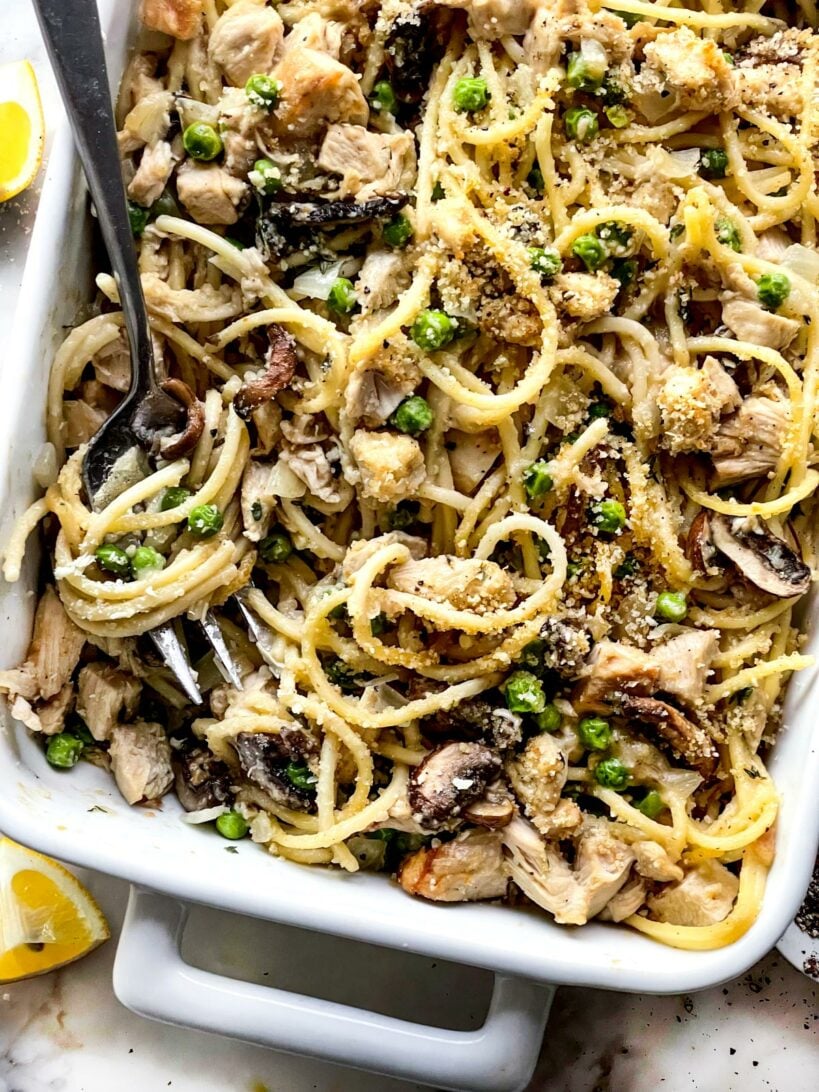 Turkey Tetrazzini Casserole foodiecrush.com