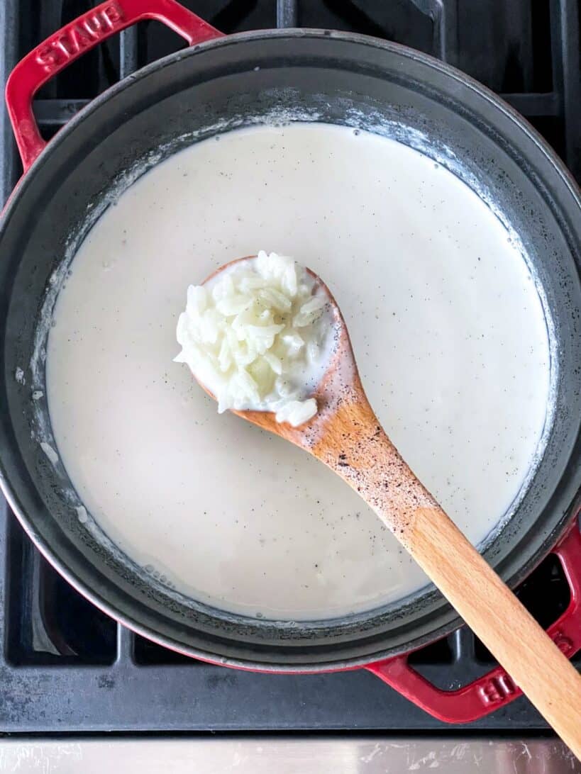 RIce pudding in pot foodiecrush.com