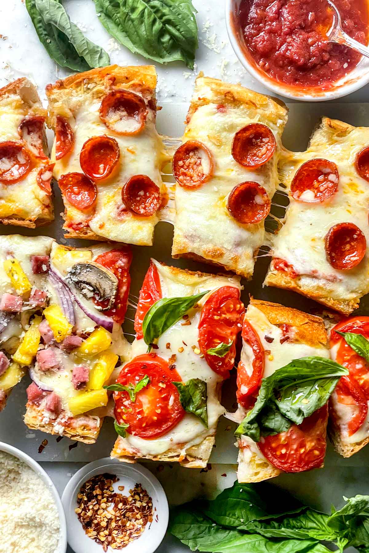 French Bread Pizza | foodiecrush.com