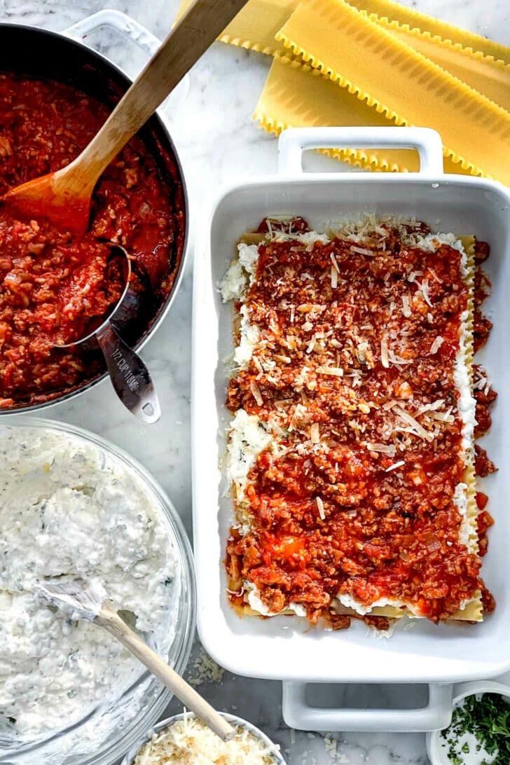 How to Stack Lasagna foodiecrush.com