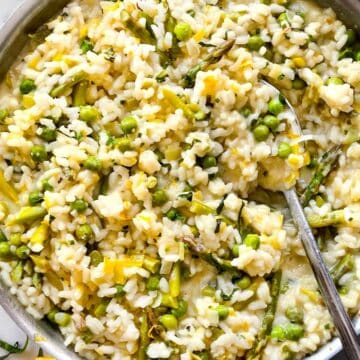 Asparagus Risotto With Leeks and Peas