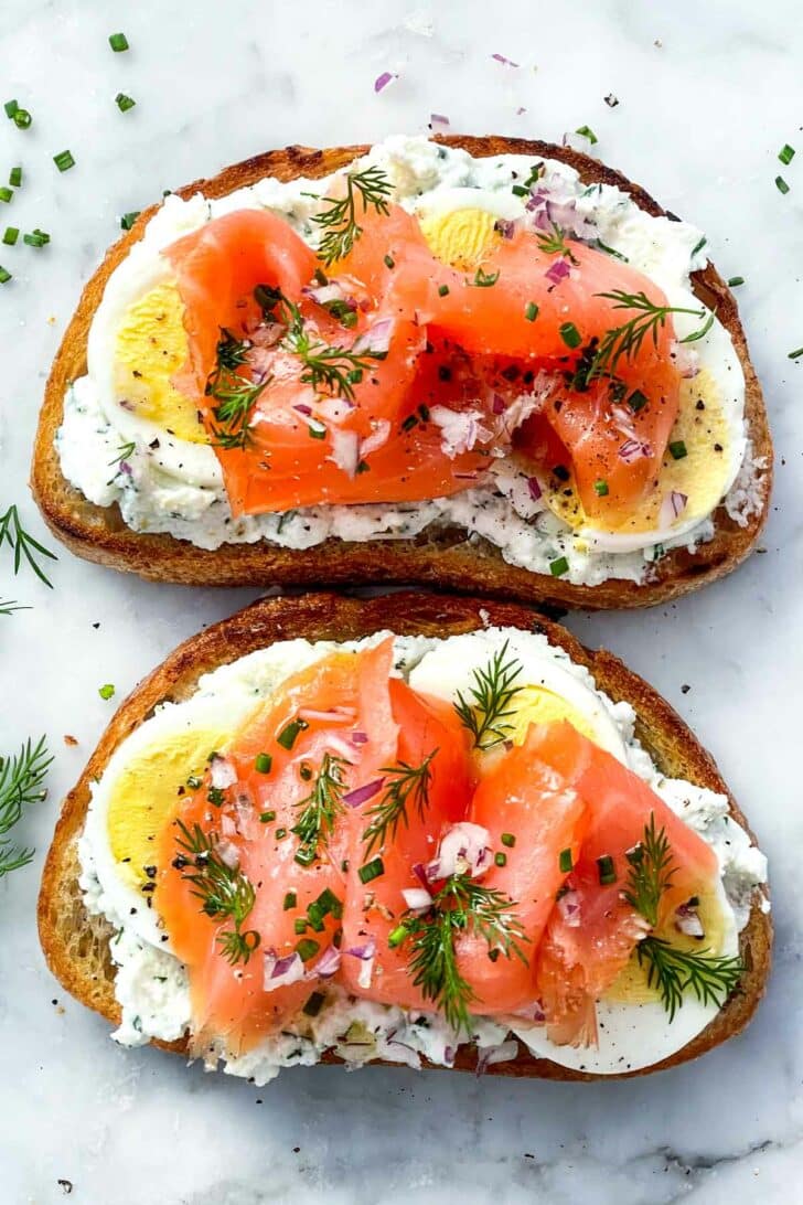 Smoked Salmon Cheese Toast