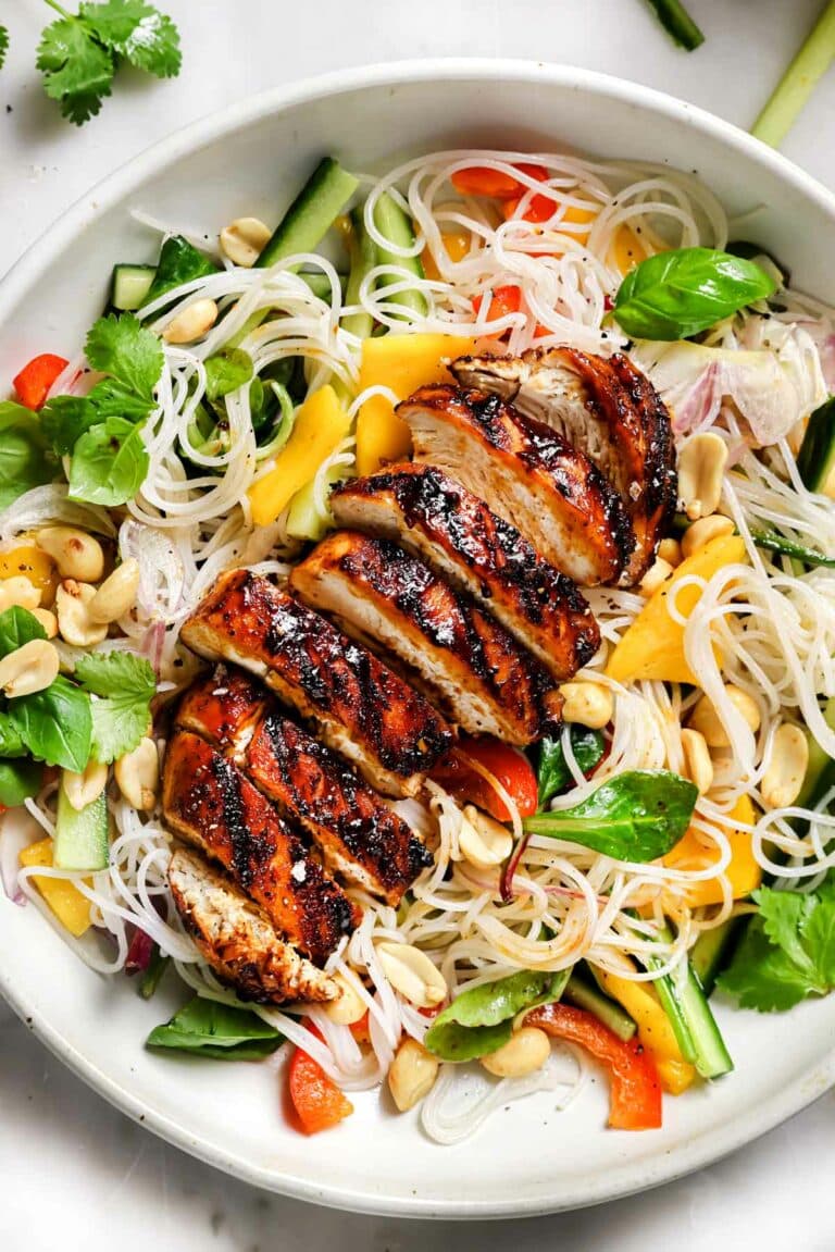Grilled Chicken and Vermicelli Noodle Salad | foodiecrush.com