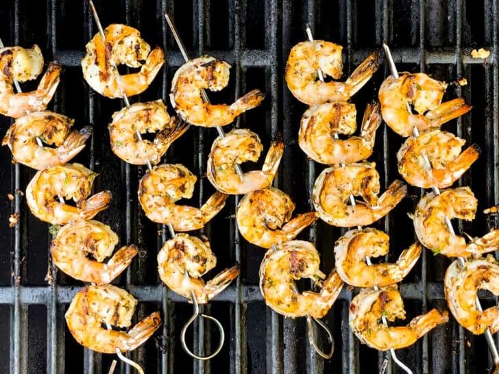 Shrimp on the barbeque shrimp skewers on the grill foodiecrush.com