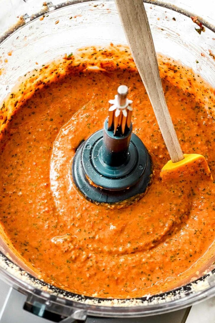 Tomato Pesto in food processor foodiecrush.com