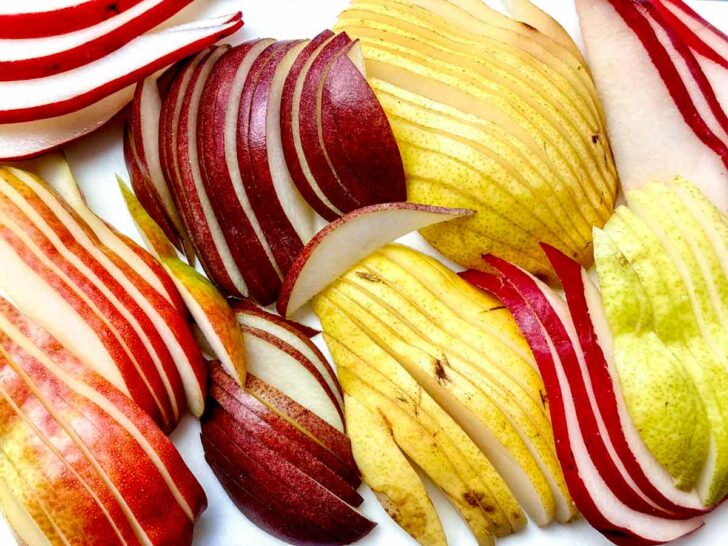 Sliced pears foodiecrush.com
