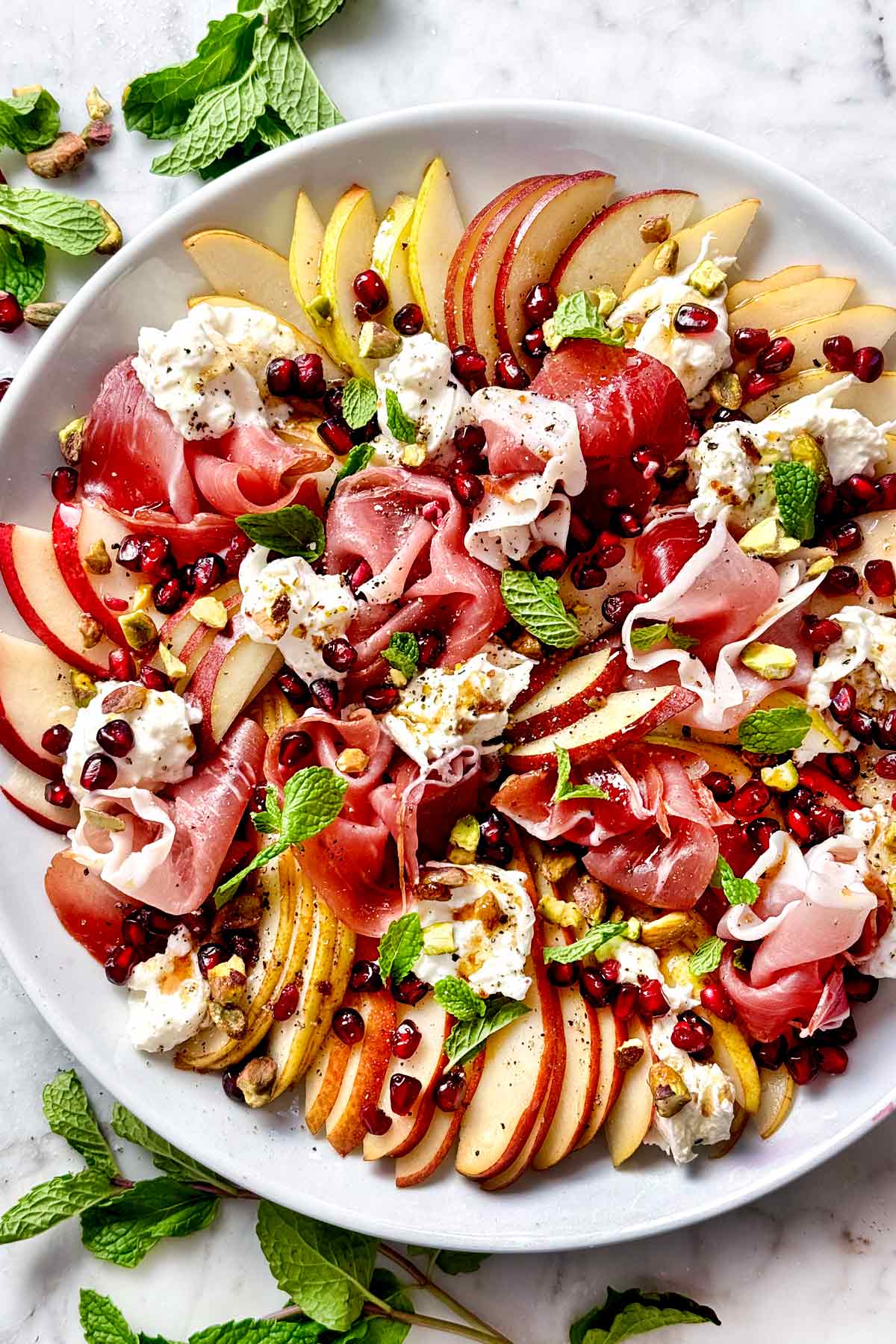 Burrata Salad with Pear and Prosciutto