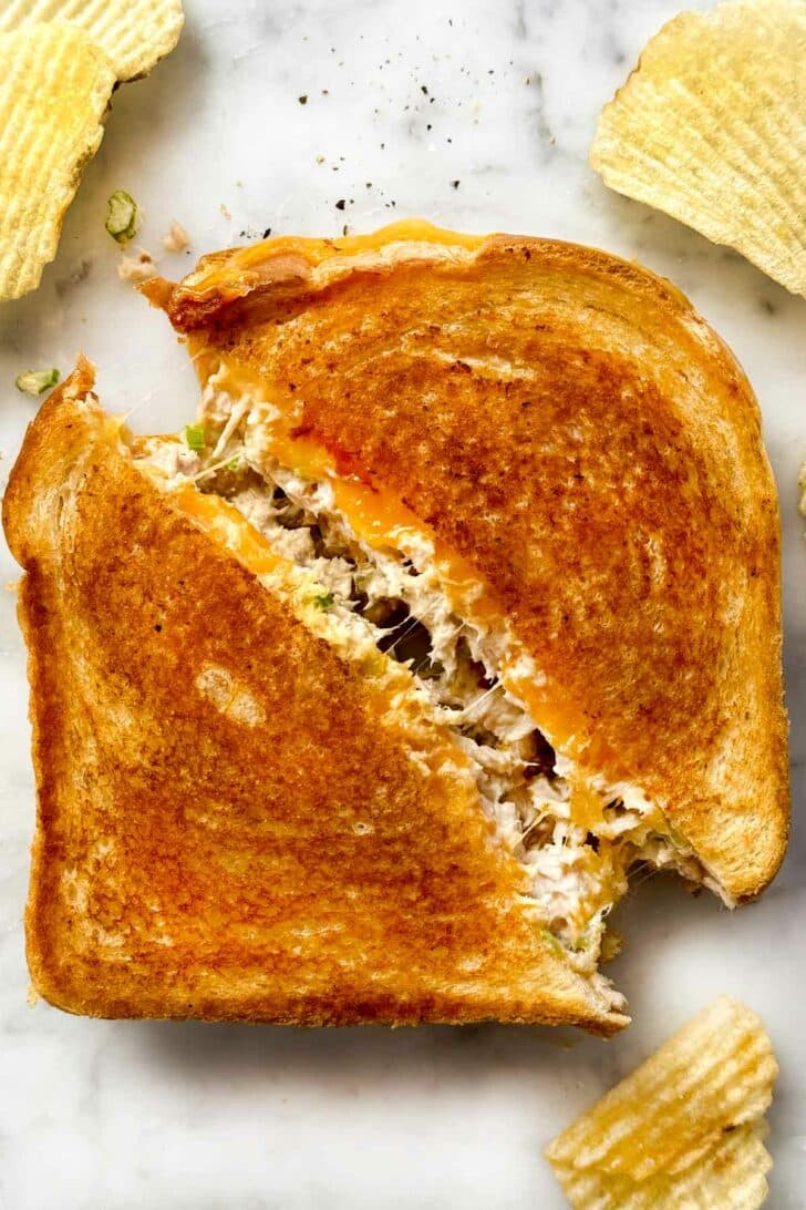 Tuna Melt Sandwich Recipe foodiecrush.com