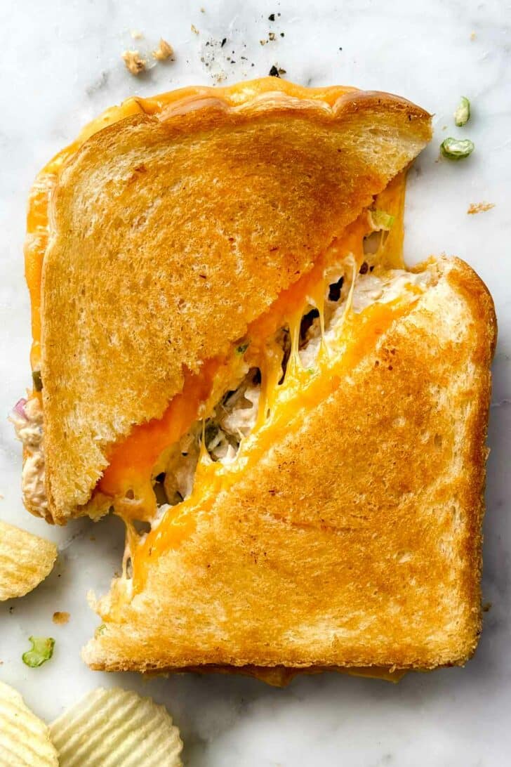 Tuna Melt Sandwich foodiecrush.com
