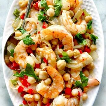 Spanish Shrimp with Chickpeas foodiecrush.com