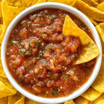 Homemade Salsa Recipe in a Blender Restaurant Style foodiecrushc.om