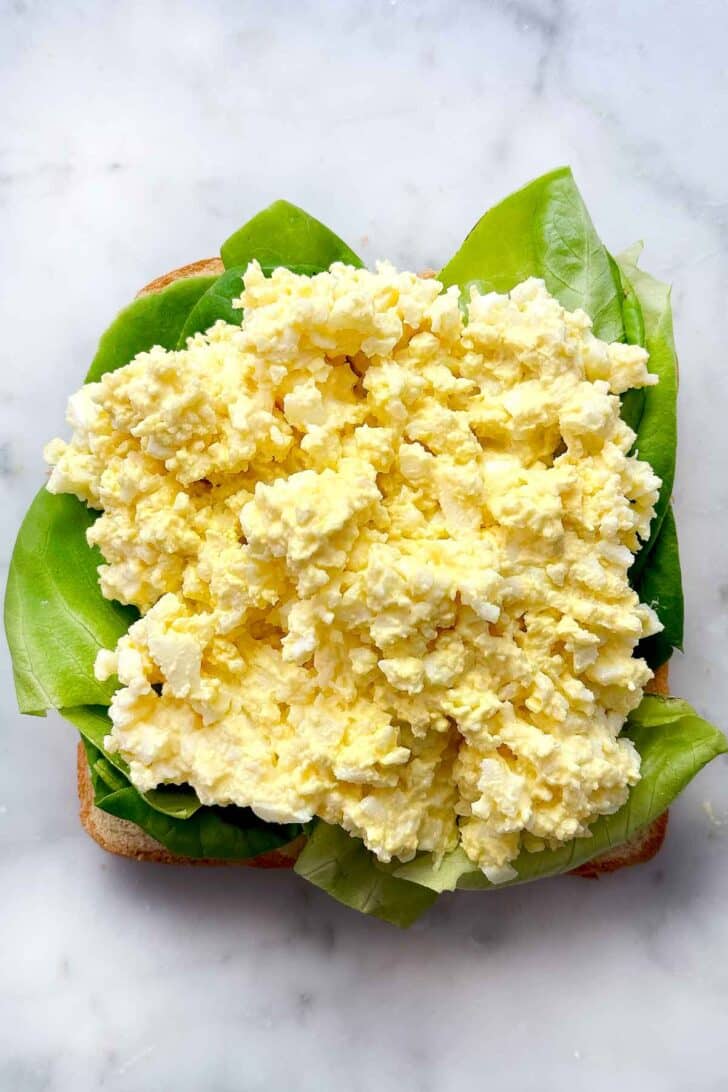 Egg Salad Sandwich with lettuce