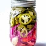 Pickled Jalapeños in mason jar