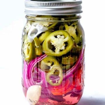 Pickled Jalapeños in mason jar
