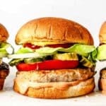 Turkey burger on bun with fry sauce