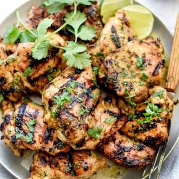 Grilled Cilantro Lime Chicken on plate