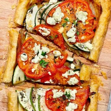 tomato and zucchini tart