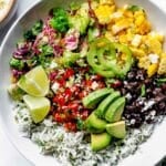 Veggie Burrito Bowl with spoon