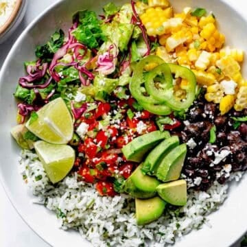 Veggie Burrito Bowl with spoon