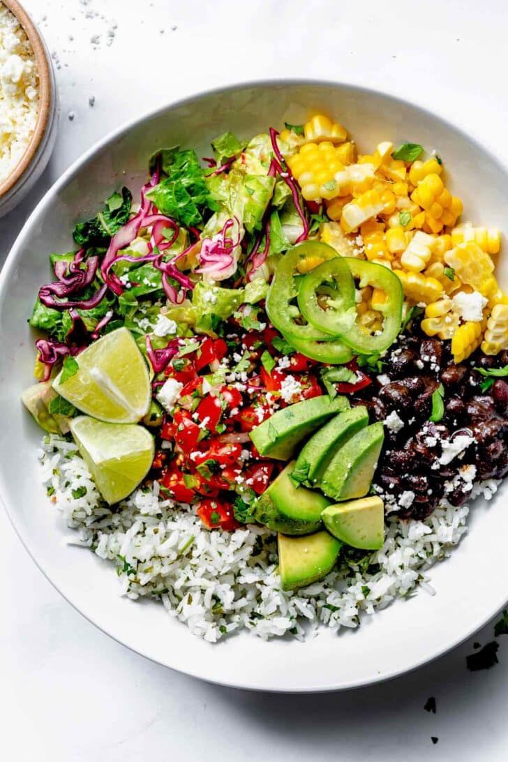 Veggie Burrito Bowl with spoon